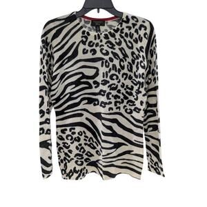 Animal Print Sweater  NWT Charter Club Cashmere M